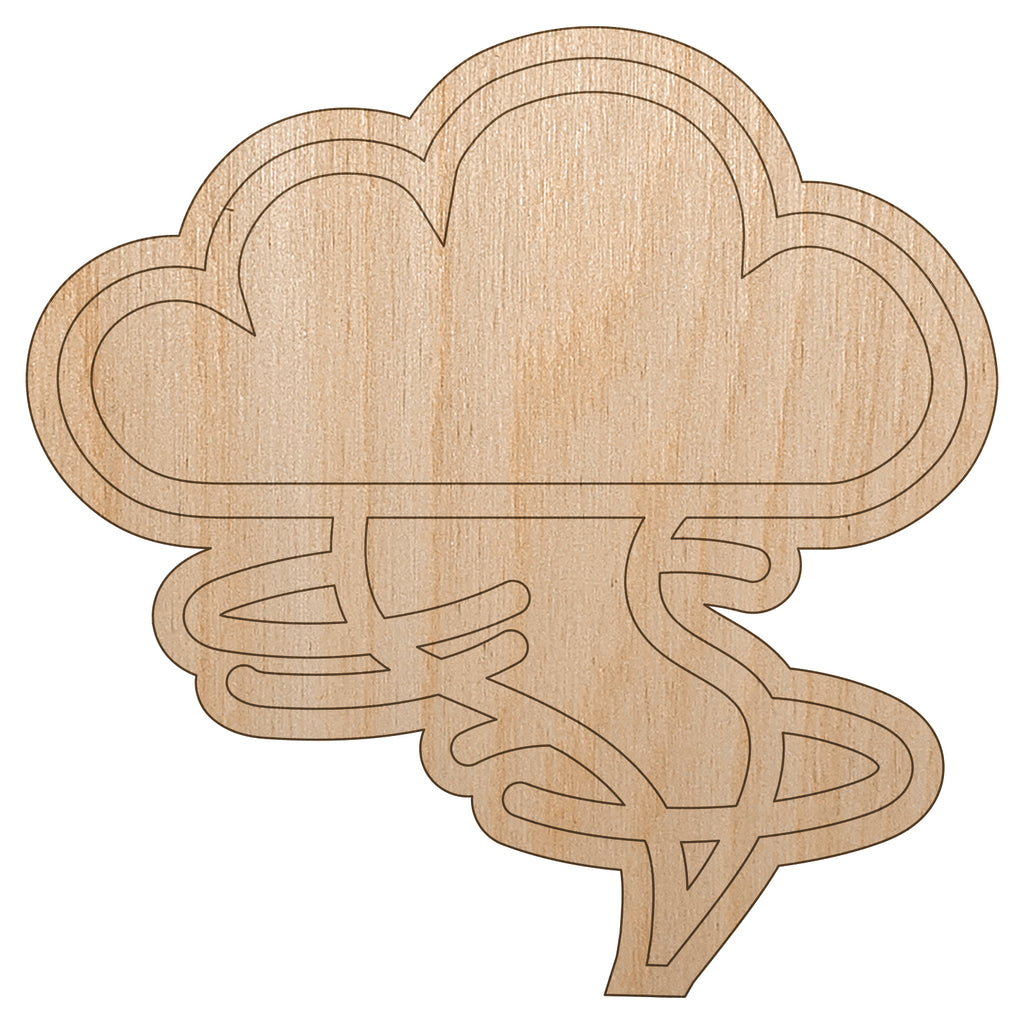 Danger Hurricane Tornado Weather Day Planner Unfinished Wood Shape Piece Cutout for DIY Craft Projects