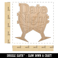 Date Night Planning Unfinished Wood Shape Piece Cutout for DIY Craft Projects