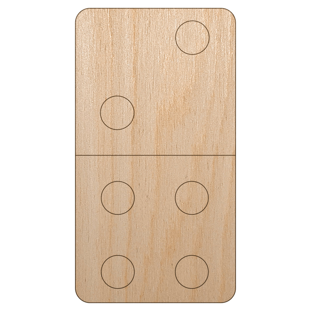 Dominoes Game Tile Unfinished Wood Shape Piece Cutout for DIY Craft Projects