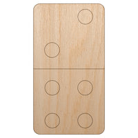 Dominoes Game Tile Unfinished Wood Shape Piece Cutout for DIY Craft Projects