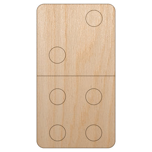 Dominoes Game Tile Unfinished Wood Shape Piece Cutout for DIY Craft Projects