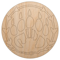 Druid Bear Claw Hand Print Unfinished Wood Shape Piece Cutout for DIY Craft Projects
