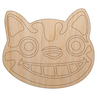 Grinning Cheshire Cat Unfinished Wood Shape Piece Cutout for DIY Craft Projects