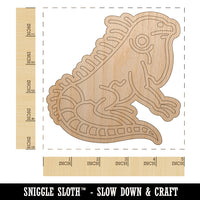 Lounging Lizard Iguana Unfinished Wood Shape Piece Cutout for DIY Craft Projects