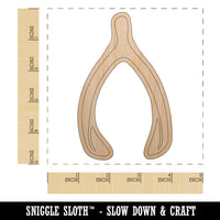 Make a Wishbone Wish Unfinished Wood Shape Piece Cutout for DIY Craft Projects