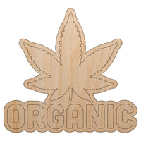 Organic Marijuana Leaf Pot Weed Hemp Unfinished Wood Shape Piece Cutout for DIY Craft Projects