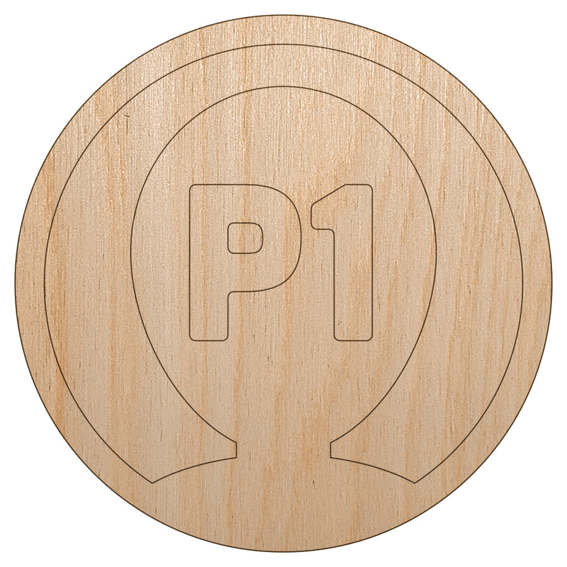 Player One Person Indicator Gaming Icon Unfinished Wood Shape Piece Cutout for DIY Craft Projects