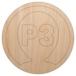 Player Three Person Indicator Gaming Icon Unfinished Wood Shape Piece Cutout for DIY Craft Projects