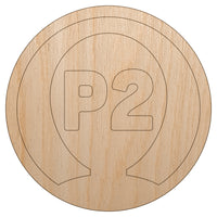 Player Two Person Indicator Gaming Icon Unfinished Wood Shape Piece Cutout for DIY Craft Projects