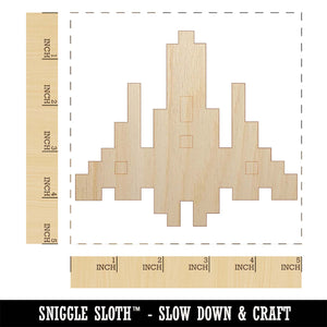 Retro Invaders from Space Rocket Ship Unfinished Wood Shape Piece Cutout for DIY Craft Projects