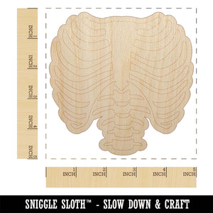 Skeleton Rib Cage Unfinished Wood Shape Piece Cutout for DIY Craft Projects