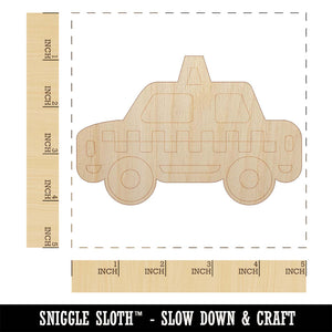 Taxi Car Vehicle Automobile Unfinished Wood Shape Piece Cutout for DIY Craft Projects