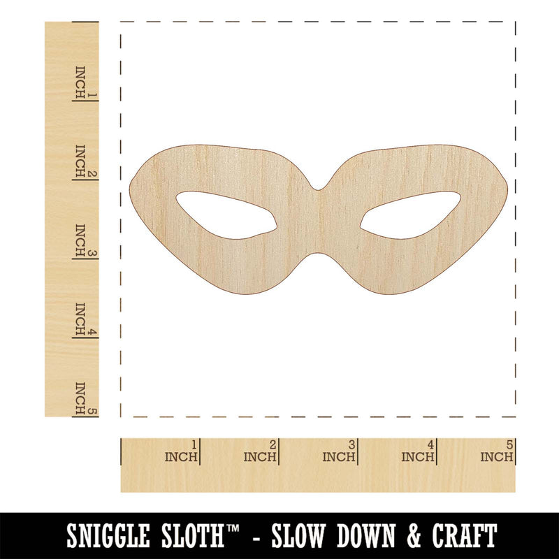 Thief Mask Crime Icon Unfinished Wood Shape Piece Cutout for DIY Craft Projects