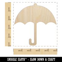 Umbrella Keep Dry Icon Unfinished Wood Shape Piece Cutout for DIY Craft Projects