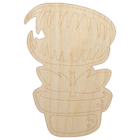 Venus Fly Trap Carnivorous Plant Unfinished Wood Shape Piece Cutout for DIY Craft Projects