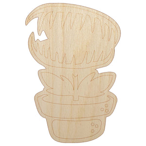 Venus Fly Trap Carnivorous Plant Unfinished Wood Shape Piece Cutout for DIY Craft Projects