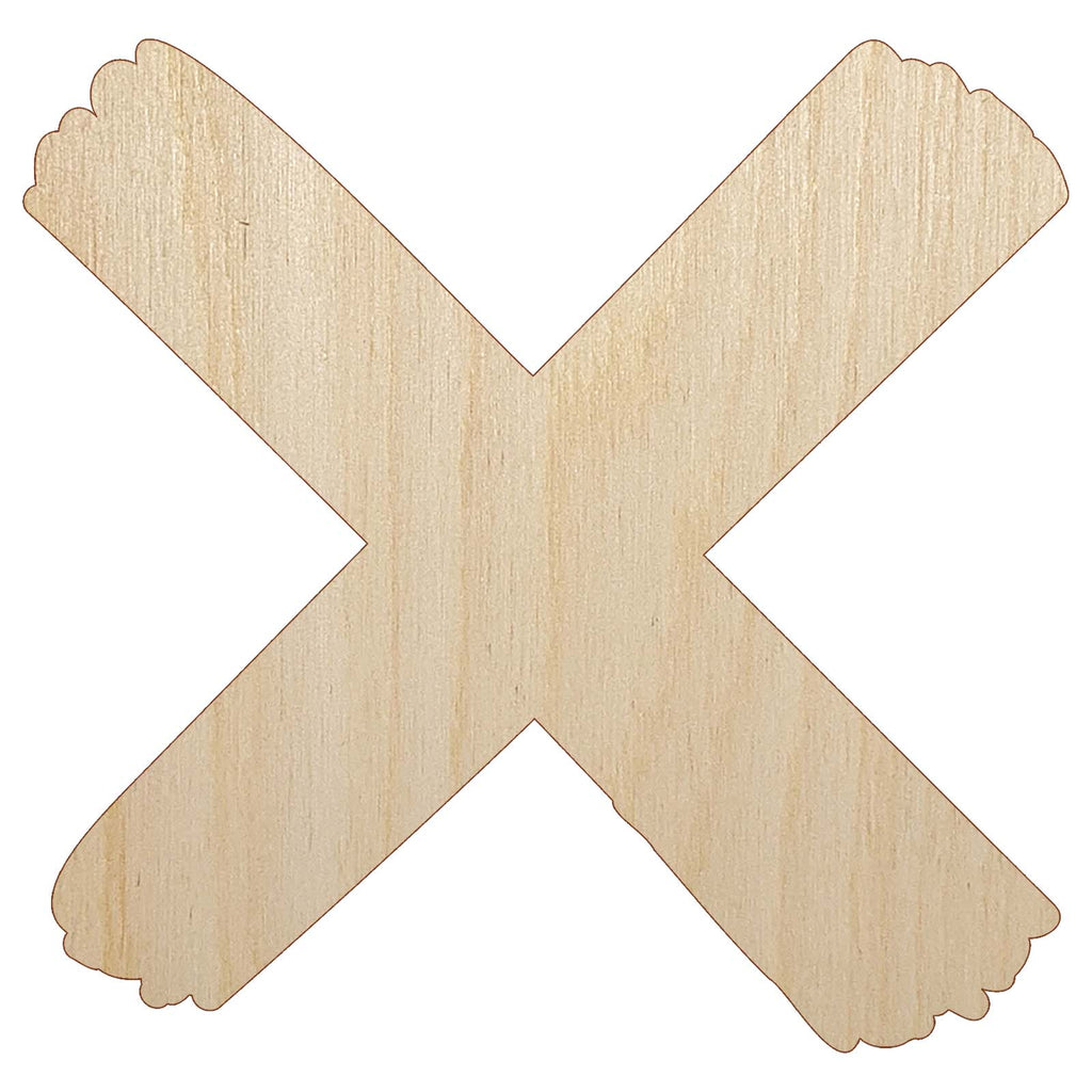 X Marks the Spot Treasure Map Unfinished Wood Shape Piece Cutout for DIY Craft Projects