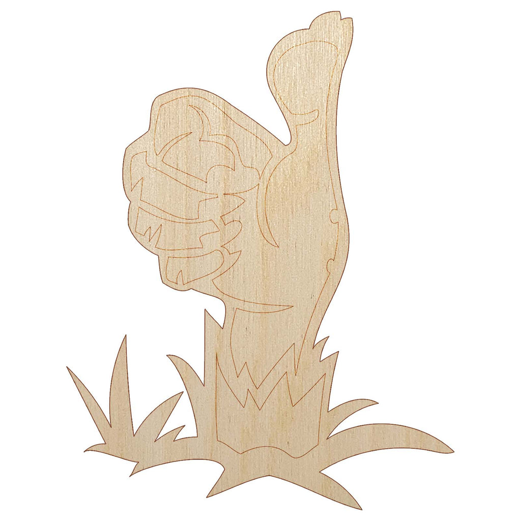 Zombie Hand Thumbs Up Halloween Good Job Unfinished Wood Shape Piece Cutout for DIY Craft Projects