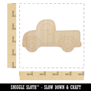 Cute Truck Unfinished Wood Shape Piece Cutout for DIY Craft Projects