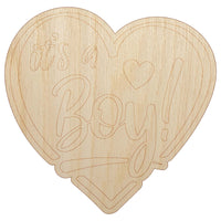 It's a Boy Baby Shower Unfinished Wood Shape Piece Cutout for DIY Craft Projects