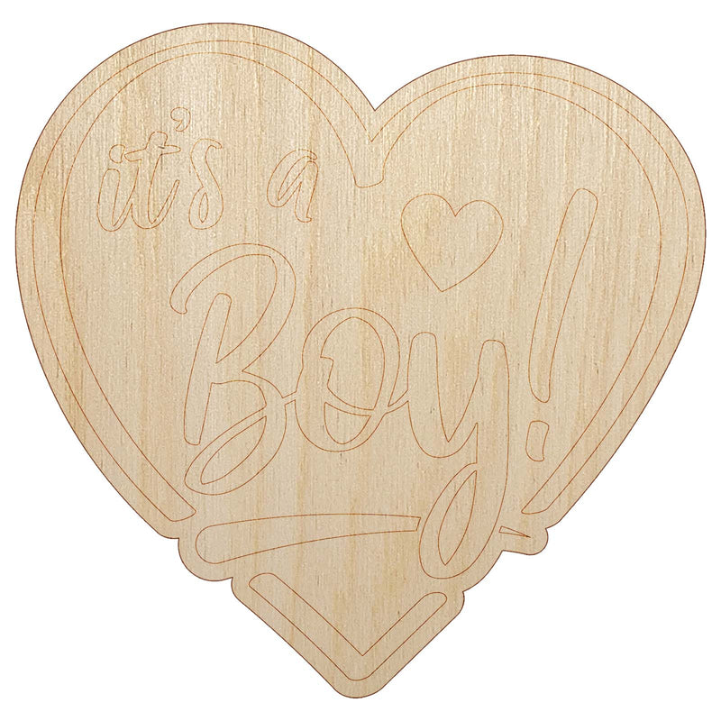 It's a Boy Baby Shower Unfinished Wood Shape Piece Cutout for DIY Craft Projects