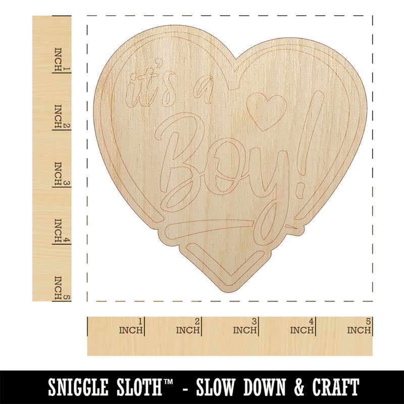 It's a Boy Baby Shower Unfinished Wood Shape Piece Cutout for DIY Craft Projects