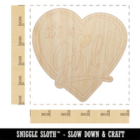 It's a Girl Baby Shower Unfinished Wood Shape Piece Cutout for DIY Craft Projects