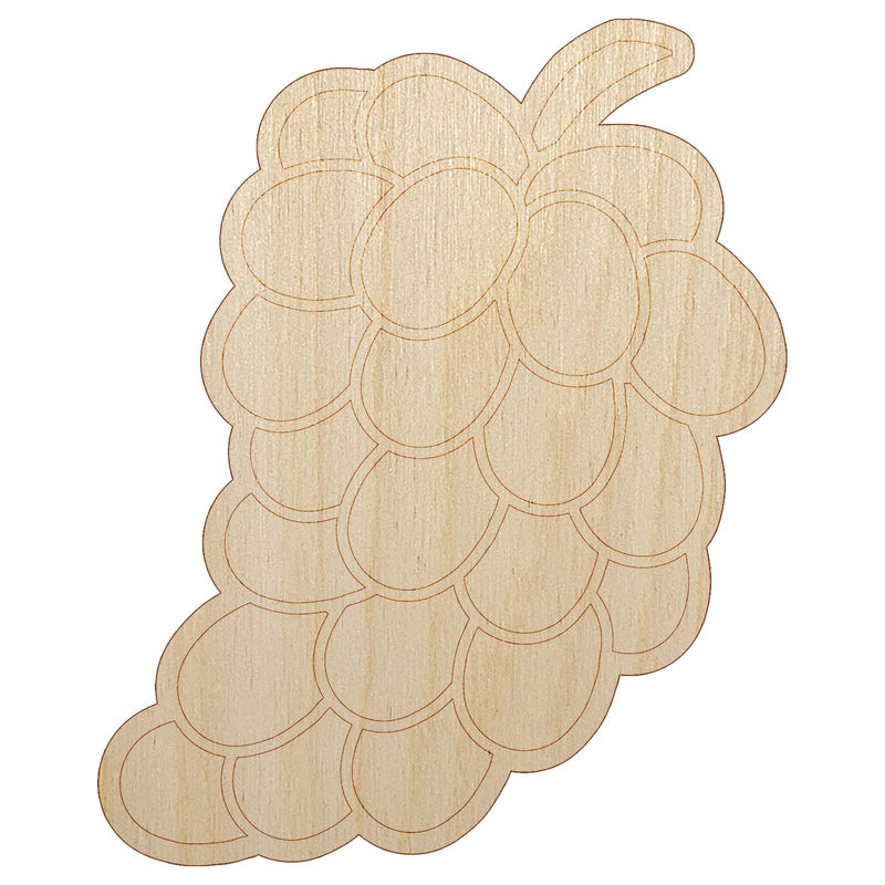 Bundle of Grapes Fruit Solid Unfinished Wood Shape Piece Cutout for DIY Craft Projects