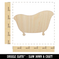 Cast Iron Bath Tub Unfinished Wood Shape Piece Cutout for DIY Craft Projects