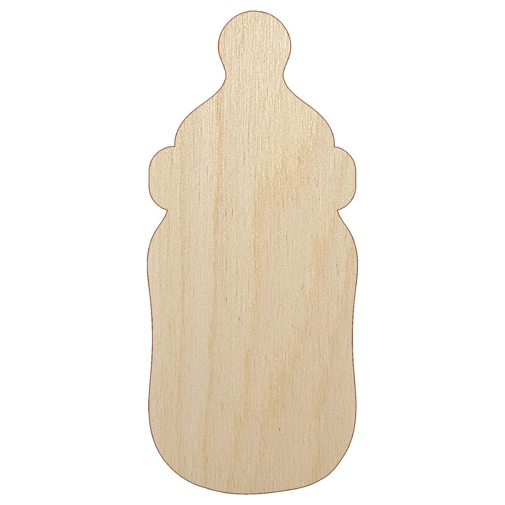 Cute Baby Bottle Unfinished Wood Shape Piece Cutout for DIY Craft Projects