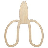 Floral Scissors for Gardening Unfinished Wood Shape Piece Cutout for DIY Craft Projects