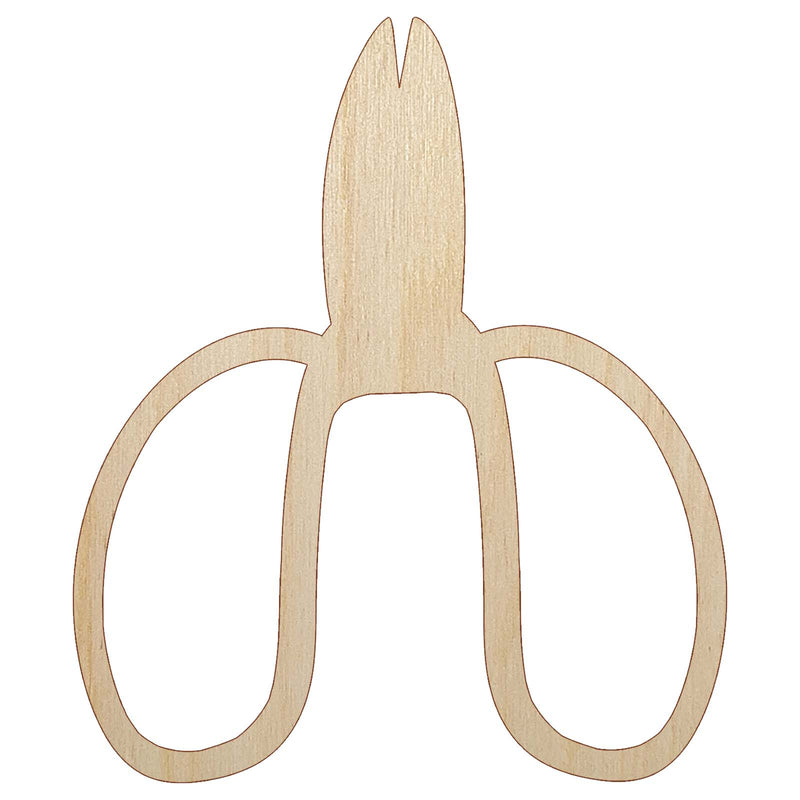 Floral Scissors for Gardening Unfinished Wood Shape Piece Cutout for DIY Craft Projects