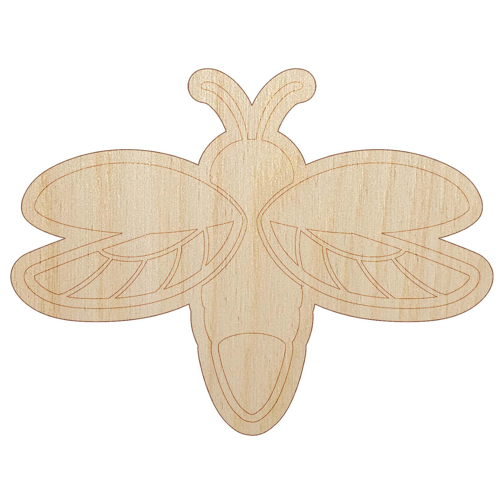 Flying Firefly Lightning Bug Unfinished Wood Shape Piece Cutout for DIY Craft Projects