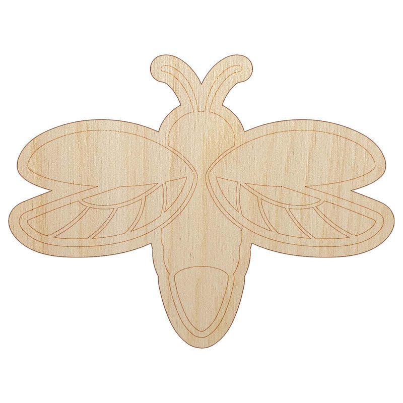 Flying Firefly Lightning Bug Unfinished Wood Shape Piece Cutout for DIY Craft Projects