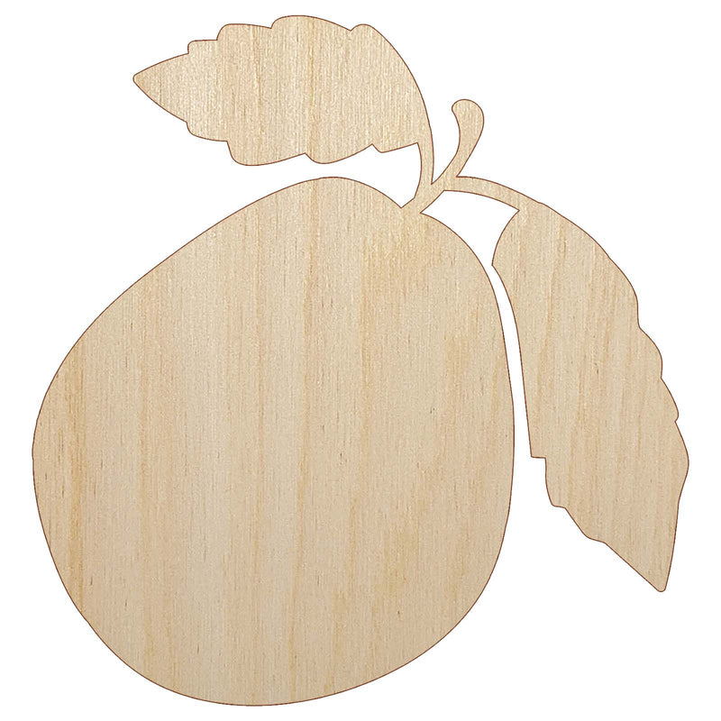 Guava Fruit Solid Unfinished Wood Shape Piece Cutout for DIY Craft Projects