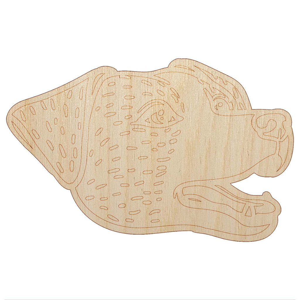 Jack Russell Terrier Dog Head Unfinished Wood Shape Piece Cutout for DIY Craft Projects