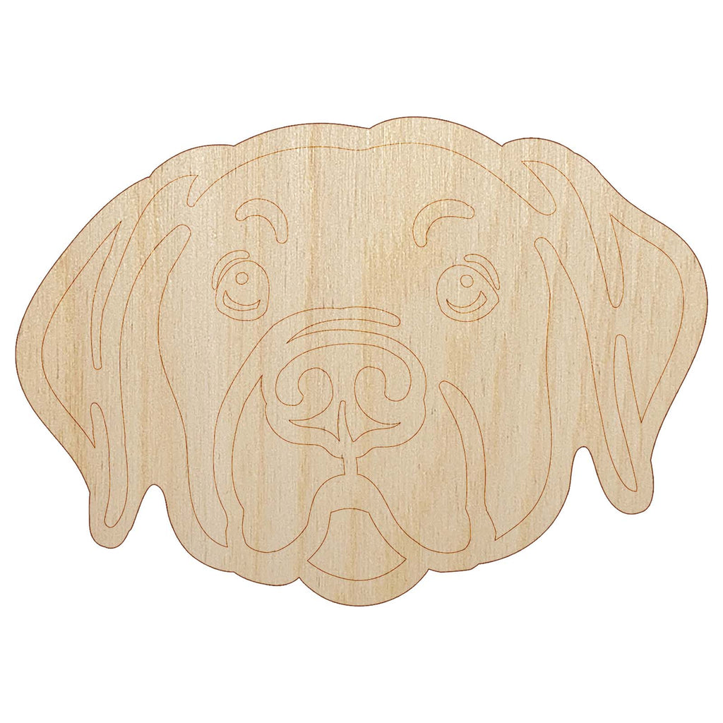 Labrador Retriever Dog Head Unfinished Wood Shape Piece Cutout for DIY Craft Projects