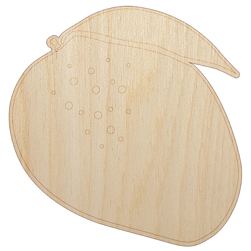 Mango Fruit Solid Unfinished Wood Shape Piece Cutout for DIY Craft Projects