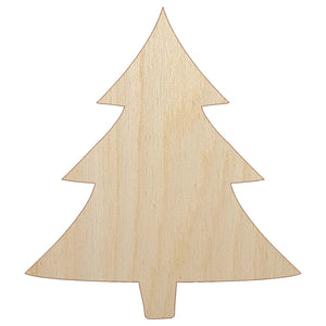 Pine Tree Cartoon Unfinished Wood Shape Piece Cutout for DIY Craft Projects