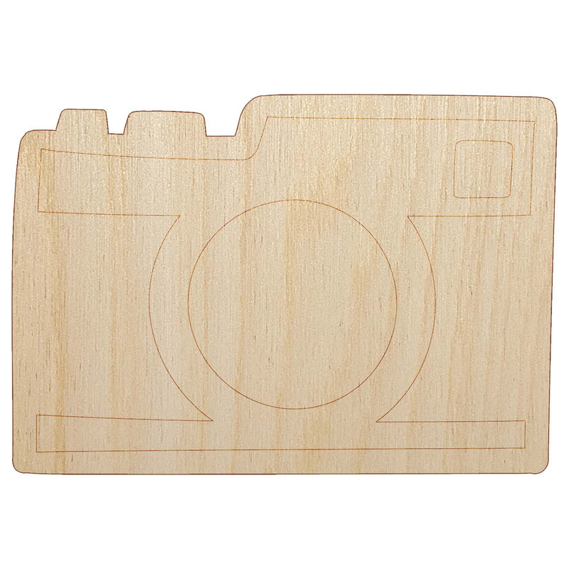 Point and Shoot Camera Photography Unfinished Wood Shape Piece Cutout for DIY Craft Projects
