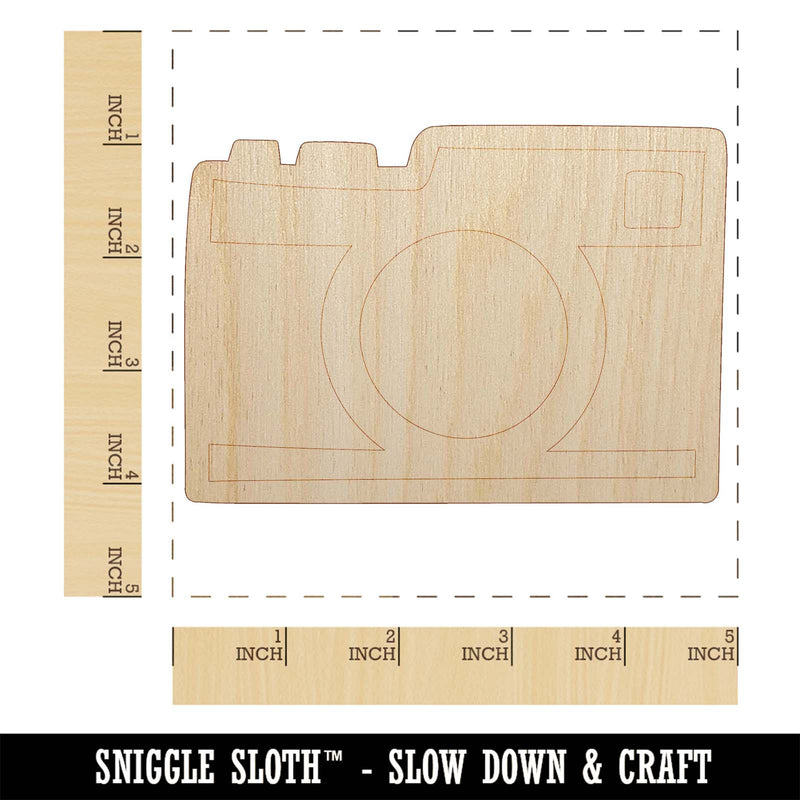 Point and Shoot Camera Photography Unfinished Wood Shape Piece Cutout for DIY Craft Projects