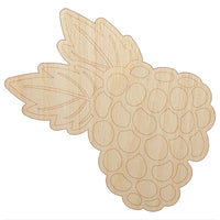 Raspberry Blackberry Fruit Unfinished Wood Shape Piece Cutout for DIY Craft Projects