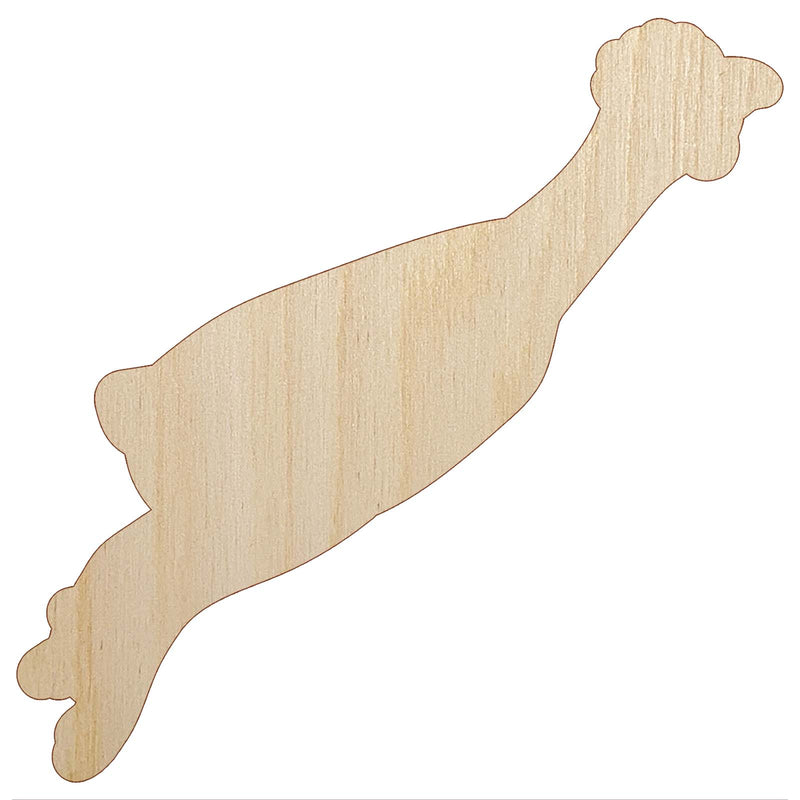 Silly Rubber Chicken Unfinished Wood Shape Piece Cutout for DIY Craft Projects