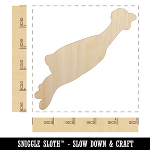 Silly Rubber Chicken Unfinished Wood Shape Piece Cutout for DIY Craft Projects