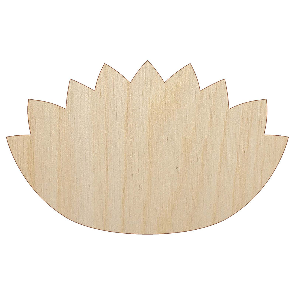 Yoga Lotus Flower Outline Unfinished Wood Shape Piece Cutout for DIY Craft Projects