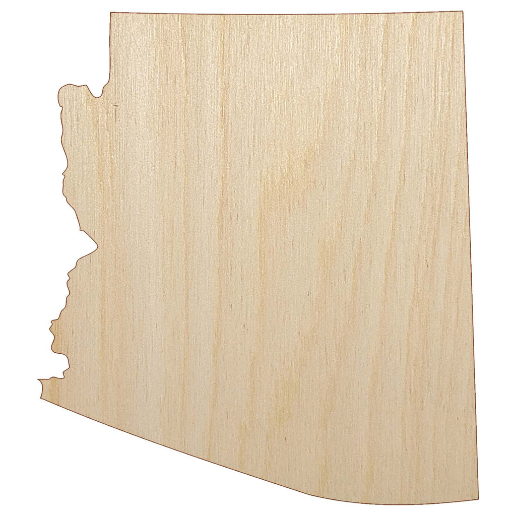 Arizona State Silhouette Unfinished Wood Shape Piece Cutout for DIY Craft Projects