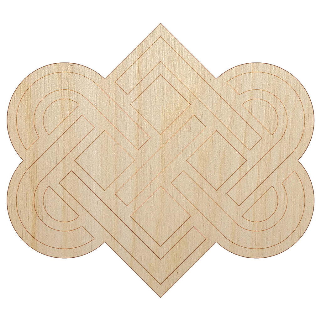 Celtic Love Knot Outline Unfinished Wood Shape Piece Cutout for DIY Craft Projects