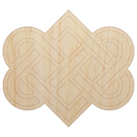 Celtic Love Knot Outline Unfinished Wood Shape Piece Cutout for DIY Craft Projects