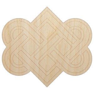 Celtic Love Knot Outline Unfinished Wood Shape Piece Cutout for DIY Craft Projects