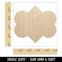 Celtic Love Knot Outline Unfinished Wood Shape Piece Cutout for DIY Craft Projects